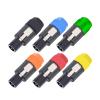CTGFBUW 1pc 4Pins Speaker Wiring Connectors 4Poles Plug Female Jack Socket(1xF1003 Black) view 4