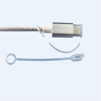JGFDHKY Type C Dust Cap with Tail Protective Cover Dustproof Waterproof Cap PE Material for Type-c Data Cable 1000pcs
