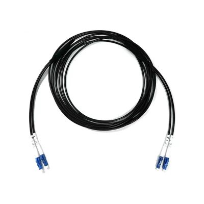 350m-500m LC Armored 2C Fiber Optic Patch Cable, Singlemode 3.00mm Waterproof 400m SC FC ST Angled Polish E2000 2 Core Jumper SM for Outdoor (1.476.4 ft LC-LC)