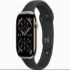 Apple Watch Series 11 [GPS + Cellular, 46mm] Gold Titanium Case with Black Sport Band, M/L (Renewed) view 1