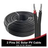 1500V 4mm2 6mm2 12/10 AWG Solar Cable Photovoltaic Wire Red+Black Tinned Copper(10m Black Twin 6mm2) view 3