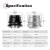 Lens Compatible for Sony E-Mount 35mm F1.4 APS-C Auto Focus Prime Lens XF M L Z M43(M4/3) view 3