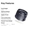 Lens Compatible for Sony E 35mm F1.4 APS-C Auto Focus Prime Lens Mark II ZVE10 NEX-6 FX EOS-M M43 RF Z5(Black,XF) view 2