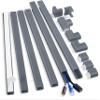 ZhiYo Cord Cover Wall Kit, 94.5in Cord Hider Wall Mounted TV, Self-Adhesive Wire Covers for Cords, Paintable Wire Hiders Cable Raceway Kit, Cable Concealer, 6 x L15.75in W1 H0.5in, Grey view 1