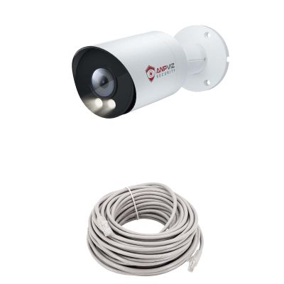 Anpviz 6MP Bullet PoE IP Camera with Human & Vehicle Detection+ 60FT Feet CAT6 Ethernet Network Cable