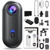 POV 4K Pro Action Camera, 4k Wearable Body Camera, 170 Wide-Angle, Waterproof, Night Vision, for Running Cycling Swimming Hiking Adventure Etc (Black,128G) view 1