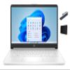 HP 14" HD Business Laptop, Intel Celeron N4500, 8GB DDR4 RAM, 64GB eMMC + 1TB SSD, Copilot AI, Win11 Home in S Mode, 1 Year Microsoft 365 Included, Snowflake White with TGY Accessories view 1