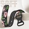 GEAK Stylish Floral Engraved Compatible with Fitbit Sense 2 Bands/Sense/Versa 3/Versa 4 Bands for Women, Soft Breathable Silicone Sport Strap for Versa 3 4 Sense 2 Smartwatch view 2