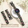 GEAK Stylish Floral Engraved Compatible with Fitbit Sense 2 Bands/Sense/Versa 3/Versa 4 Bands for Women, Soft Breathable Silicone Sport Strap for Versa 3 4 Sense 2 Smartwatch view 4
