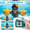 5K Underwater Digital Camera,64MP Waterproof Camera,16FT Floating Camera for Snorkeling,Scuba Diving,Surfing,Swimming & Kayaking,Autofocus,Dual-Screen,16X Zoom,Fill Light,32GB Card,Type-C Rechargeable view 3