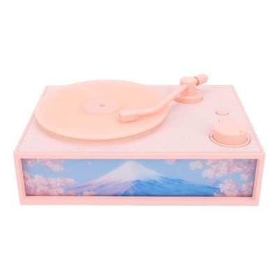 LICAEVEY Wireless Bluetooth Vintage Record Player and Diffuser, Vintage Style Portable for Music Enjoyment and Home Decoration Any Room (Pink)