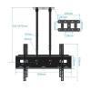 Adjustable Ceiling TV Mount Bracket for 40-86 Inch TVs, Tilt Wall Mount with VESA Max 600x400mm, Perfect for Sn TV Mount Installation view 2
