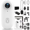 POV 4K Pro Action Camera, 4k Wearable Body Camera, 170 Wide-Angle, Waterproof, Night Vision, for Running Cycling Swimming Hiking Adventure Etc (White,128G) view 1