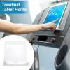 Asixxsix Treadmill Tablet Holder, Exercise Bike Reading Stand Acrylic Book Holder, Treadmill Book Holder Acrylic Reading Rack for Gym Exercising Tablet Magazines Books (Transparent) view 2