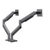 ADBWEKKF Heavy-duty dual-screen monitor stand with one-to-two robotic arm screen(35-G) view 1