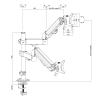 ADBWEKKF Upside-down monitor stand/hanger, adjustable from 14 to 32 inches view 4