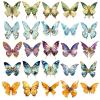 100PCS Holographic Butterfly Stickers, Glitter Iridescent 3D Butterfly Stickers, Sparkly Crystals Waterproof Stickers for DIY Crafts Journaling Planner Scrapbooking Gift Wrapping Decoration view 1