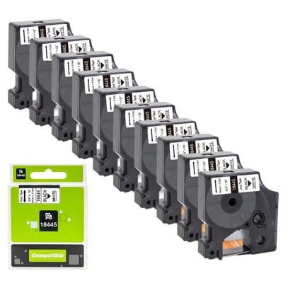 FFIPYURC 18445 Label Tape 10Pcs 19mm Black On White Compatible with 4200 5000 5200 6000 Label Maker