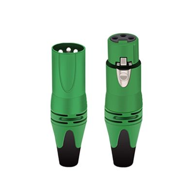 CTGFBUW 8pcs/4sets 3Pin Male Plug Female Jack Adapter Audio Wiring Connector(4xM 4xF-Green)