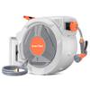 GAOMON 1/2 in x 135Ft Retractable Garden Hose Reel - Wall Mounted, with 9 Function Sprayer Nozzle, Any Length Lock, Automatic Slow Return System, 180 Swivel Bracket view 1