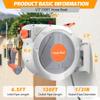 GAOMON 1/2 in x 135Ft Retractable Garden Hose Reel - Wall Mounted, with 9 Function Sprayer Nozzle, Any Length Lock, Automatic Slow Return System, 180 Swivel Bracket view 2
