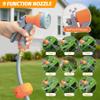GAOMON 1/2 in x 135Ft Retractable Garden Hose Reel - Wall Mounted, with 9 Function Sprayer Nozzle, Any Length Lock, Automatic Slow Return System, 180 Swivel Bracket view 4