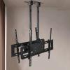 Double-Sided Ceiling TV Mount Stand - Adjustable Low Profile Wall Mount for 60-100 Inch TVs with Height Adjustment & Tilt Feature, Teles TV Lift Roof Bracket view 1