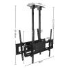 Double-Sided Ceiling TV Mount Stand - Adjustable Low Profile Wall Mount for 60-100 Inch TVs with Height Adjustment & Tilt Feature, Teles TV Lift Roof Bracket view 2