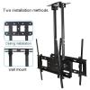 Double-Sided Ceiling TV Mount Stand - Adjustable Low Profile Wall Mount for 60-100 Inch TVs with Height Adjustment & Tilt Feature, Teles TV Lift Roof Bracket view 4