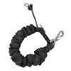 PODSJD Diving Camera Lanyard Stainless Steel Spring Coiled Strap Orange - Durable Quick Release Buckle, Secure Underwater Diving & Snorkeling Accessory (Black) view 2