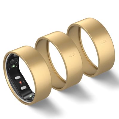 3 Pack Ring Cover Compatible with RingConn Gen 2, Matte Texture Anti-Scratch TPU Ring Protector for RingConn Gen 2 Air Working Out Accessories Men Women (Matte Gold*3, 8)