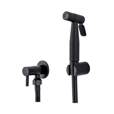 RWYRBNSL BlackSprayer Stainless Steel Handheld Shower Toilet Sprayer Single Cold Wall MountedSprayer with 1.15M Hose for Bathroom