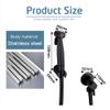 RWYRBNSL BlackSprayer Stainless Steel Handheld Shower Toilet Sprayer Single Cold Wall MountedSprayer with 1.15M Hose for Bathroom view 3