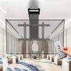 Motorized TV Wall Mount Bracket - Flip Down 0-85, Hidden Ceiling Lift for 50-90 Inch TVs, Adjustable Drop Down Mount (1 Color, Min 250mm - Max 600mm) view 1