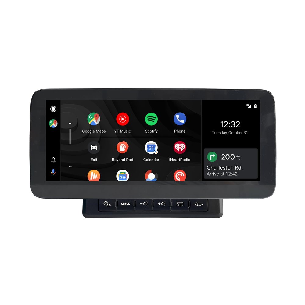 10.25 Inch Android Screen for Audi A6 S6 RS6 C6 MMI 3G, Wireless CarPlay Android Auto, Screen Mirroring,Navigation, Split Screen,Wi-Fi,Music,Vehicle Cameras,App Netflix Spotify TikTok YouTube (128GB)
