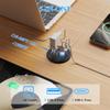 2.5 inch Desk Power Grommet with Dual 20W USB C Fast Charging, Recessed Desktop Grommet with AC Outlet and 4 USB Ports 6FT Cords Recessed Power Outlet for Conference,Office Tables and Furniture, Black view 3
