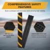 6FT Rubber Speed Bumps, 2-Pack 25000 Lb Capacity Heavy Duty Speed Bumps for Road with 8 Bolt, 2 Channel Modular Traffic Driveway Hump for Parking Lot, School, Warehouse view 3