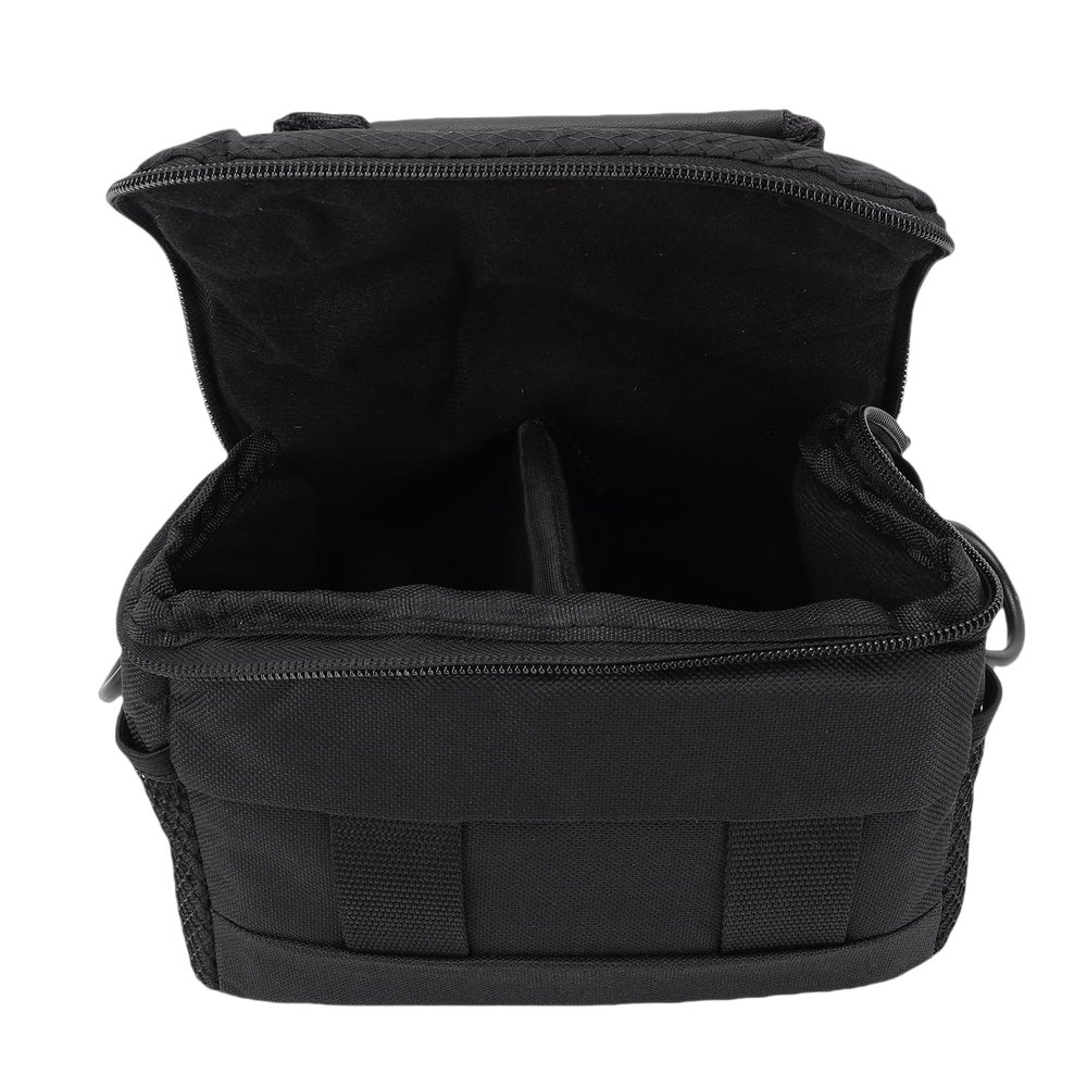 Sanpyl Black Large Capacity DSLR Camera Shoulder Crossbody Bag, Detachable Shoulder Strap | Water proof | Spacious Mesh Storage & Mesh Bag for Camera Lens Accessories (S)