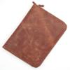 Genuine Leather Zippered Organizer Bag Handmade 1314 Inch Brown Leather Portfolio Case for Laptop, Tablet & Macbook view 2