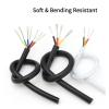 1pcs 10M UL2464 Sheathed Wire Cable 30-16AWG Copper Signal Cable 2-10 Cores Electronic Audio Wire(Black 24AWG -10 Meters,4 Cores) view 4