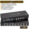 L6AS0F7 8K HDMI KVM Switch 2 Monitors 4 Computers 4K 144Hz Dual Display 4x2 USB 3.0 for PC Share Keyboard Mouse(EU Power Plug) view 2