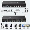 L6AS0F7 8K HDMI KVM Switch 2 Monitors 4 Computers 4K 144Hz Dual Display 4x2 USB 3.0 for PC Share Keyboard Mouse(EU Power Plug) view 3