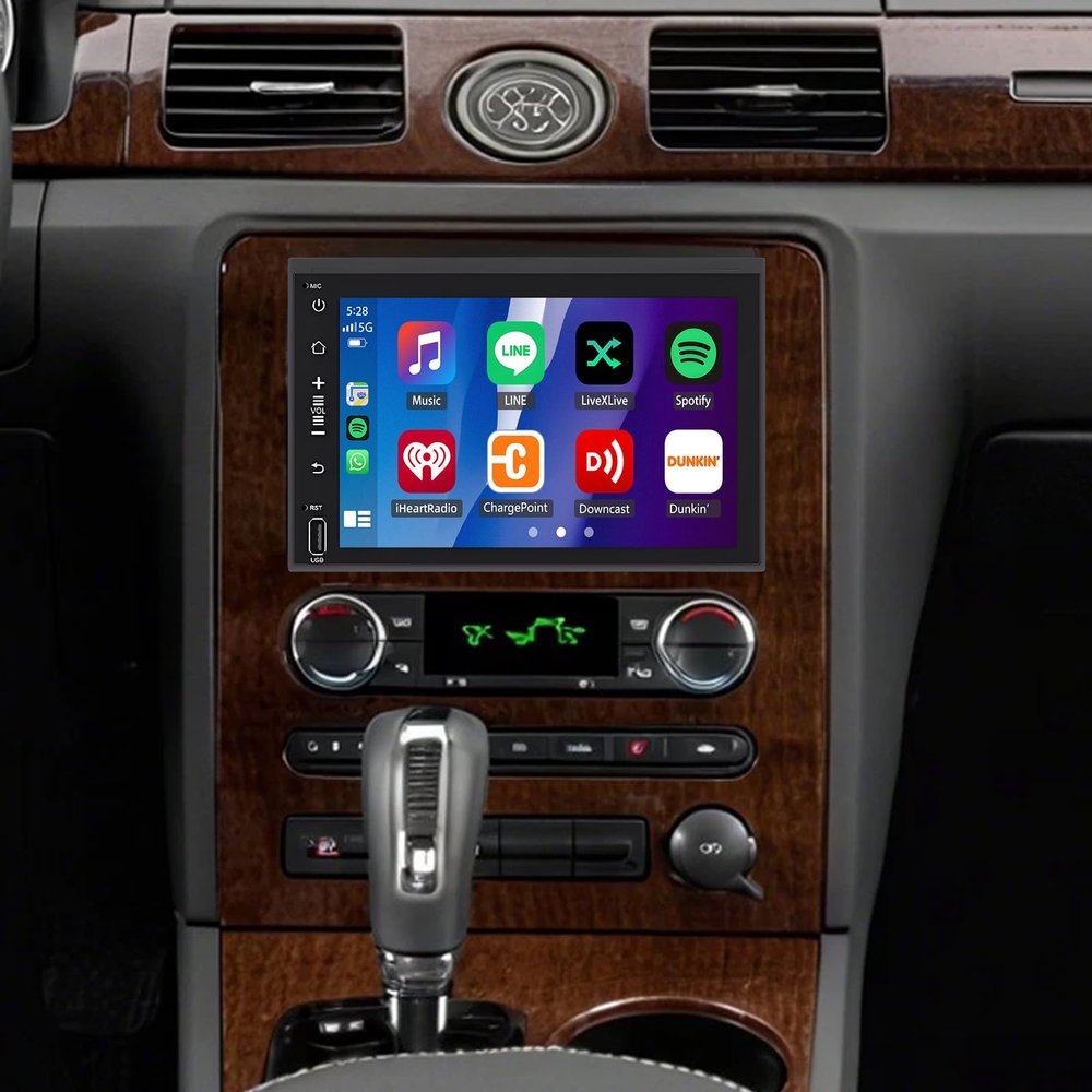 Doulbe Din Car Radio Stereo for Ford Taurus 2008-2009,4Core 7 Inch HD Touch Screen Car Stereo Replacement Android 14 with CarPlay Android Auto SWC Bluetooth WiFi GPS FM RDS Backup Camera