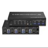 L6AS0F7 4 Port HDMI USB 3.0 KVM Switch 4X2 Dual Monitor 4K@60Hz Extended Display DP in 2 Out for PC Share Keyboard Mouse(ZY-AHD42U,US Power Plug) view 1