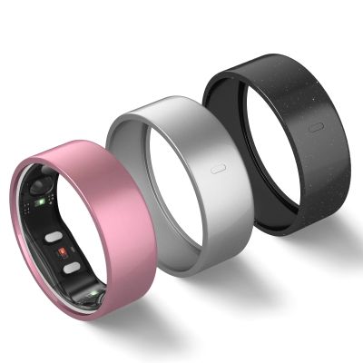 3 Pack Ring Cover Compatible with RingConn Gen 2, Matte Texture Anti-Scratch TPU Ring Protector for RingConn Gen 2 Air Working Out Accessories Men Women (Glitter Black+Matte Silver+Rose Pink, 8)