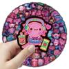 120PCS Neon Axolotl Stickers, Cute Cartoon Vinyl Salamander Stickers for Laptop, Water Bottle - Waterproof Pink Animal Decals, Axolotls Gifts for Kids, Teens & Adults view 4