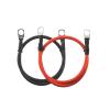 Cable Silicone Wire with Lug Ring Terminal Cable Black Red 8AWG 6AWG 4AWG 0AWG(Black and Red,M6_4 AWG - 25MM2_100CM-3.28FT) view 3