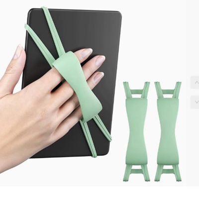 1Pc Hand Strap for Tablets Anti-Slip Grip Holder for Secure Reading Lightweight Tablet Comfortable Hand Strap(Green-One Size)