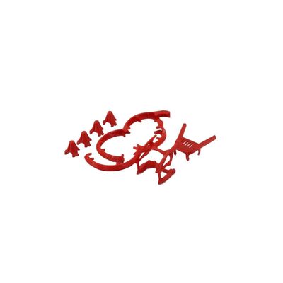 4 In 1 Printed Anti Collision Protector Bumper Bar Tail Guard Compatible With NEO 2 Drone(4in1 Red)