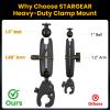 Starlink Mini Clamp Mount with Protective Silicone Case, 2 in 1 Satellite Dish Mounting Kit & Cover with Adjustable Clamp Mount Handle Shoulder Strap & 1/4"-20 Nuts for RVs Car Boat/Road Trip-Black view 2